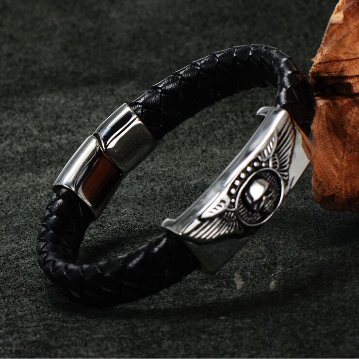 Titanium steel braided bracelet