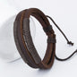 Leather braided bracelet