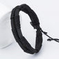 Leather braided bracelet