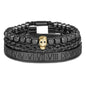 Vintage Zircon Skeleton Braided Bracelet