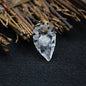 Crystal Rough Pendant Micro Inlaid Necklace Shield Jewelry